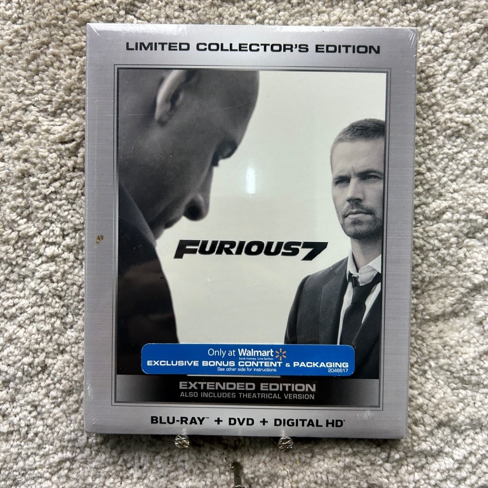Furious 7 Blu-ray 2015 Limited Collector's Extended Edition Vin Diesel Walker